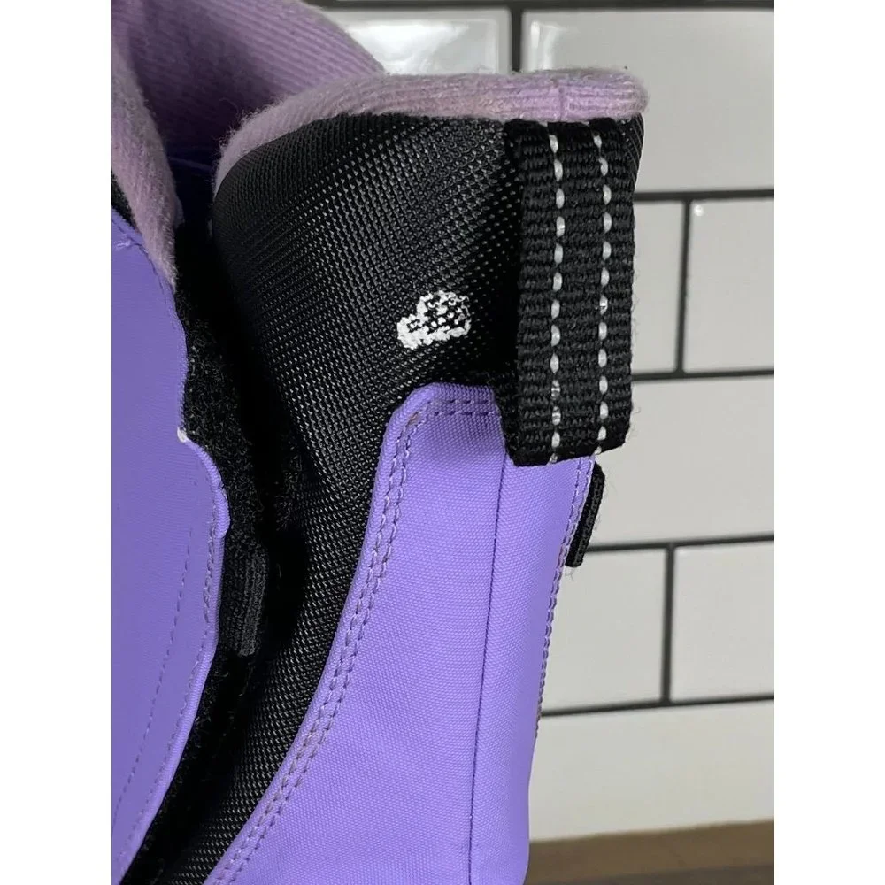 Lands' End Girls Purple Warm Insulated Snow Rain Boots 78534 Size 6 M